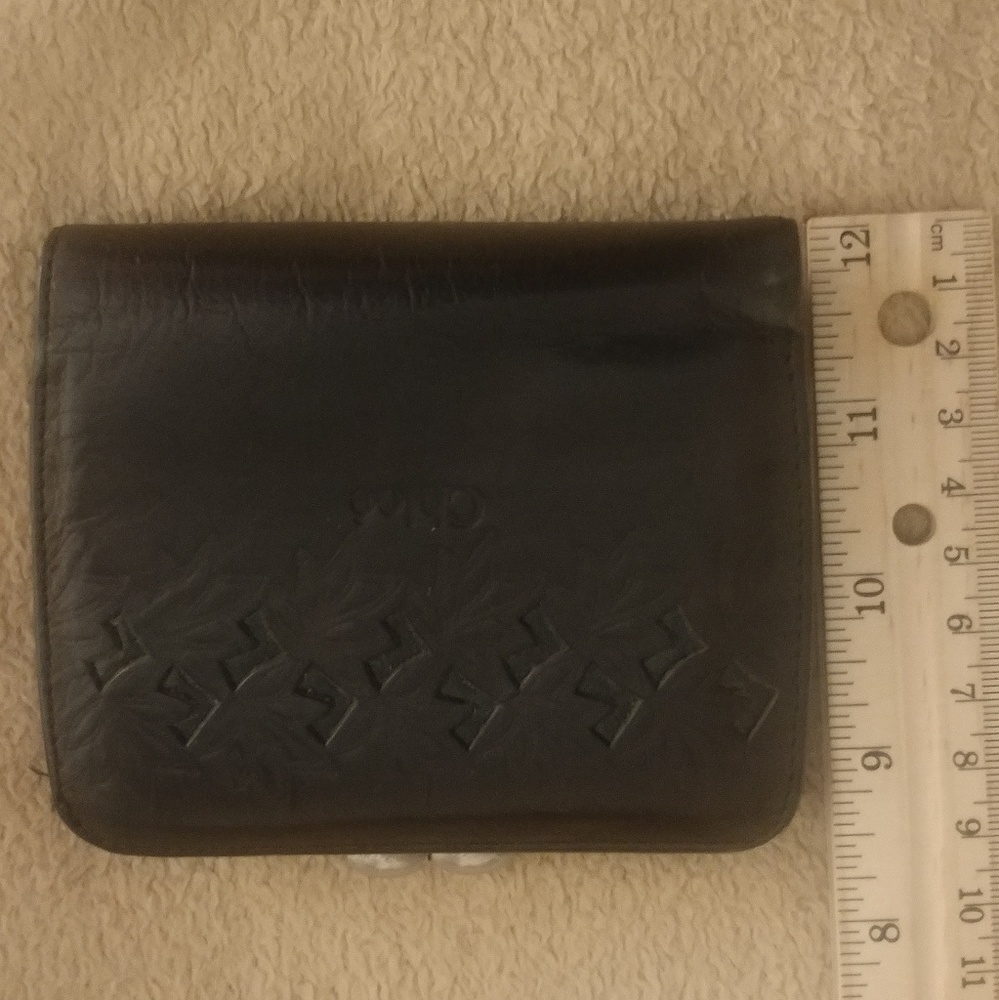 Vintage Chloe monogram black leather silver wallet - Picture 1 of 8